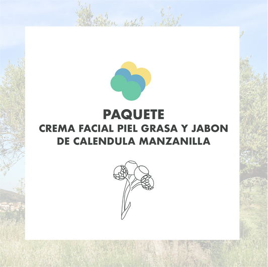 CREMA FACIAL PIEL GRASA Y JABON DE CALENDULA MANZANILLA